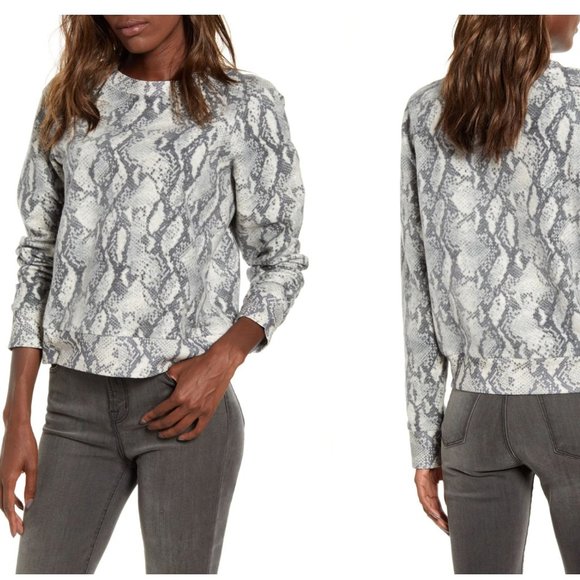 PAIGE Sweaters - NWT Paige DAYTONA Sweatshirt sz XS Roccia Python Black Cream!